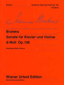 Brahms J. Sonate N°3 OP 108 Violon