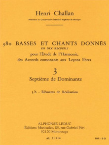 Challan H. 380 Basses et Chants Donnes Vol 3B