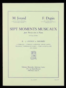 Jorand M./dupin F. 7 Moments Musicaux N°2 Percussion