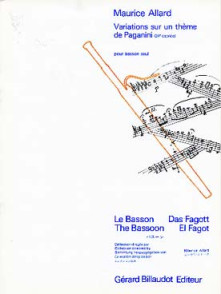 Allard M. Variations Sur UN Theme de Paganini Basson Solo