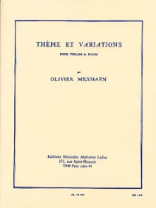 Messiaen O. Theme et Variations Violon