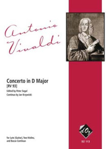 Vivaldi A. Concerto RE Majeur Guitare, Cordes et B.c.