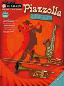 Jazz Play Along Vol  188 Piazzolla A. 10 Favorite Tunes