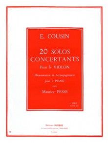 Cousin E. Solos Concertants Serie 1 Violon
