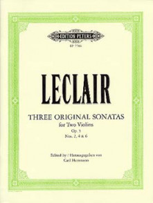 Leclair J.m. 3 Sonates OP 3 Violons