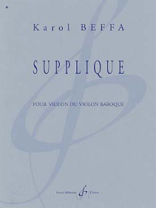 Beffa K. Supplique Violon Solo