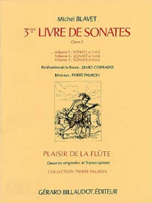 Blavet M. 3ME Livre de Sonates OP 3 Vol 1 Flute