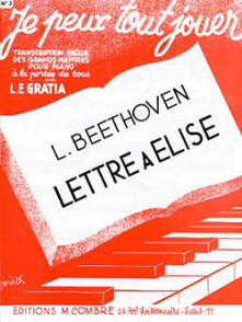 Beethoven L. Lettre A Elise Piano