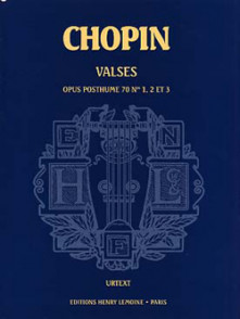 Chopin F. Valses OP Posth 70 Piano