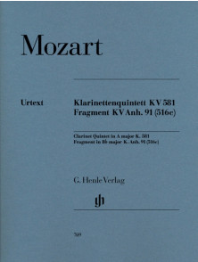 Mozart W.a. Quintett K. 581 et Fragment K. Anh. 91 Clarinette et Quatuor A Cordes