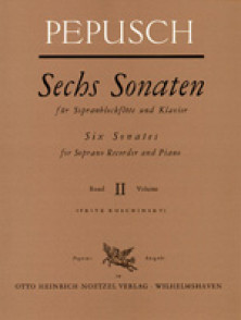 Pepusch J. Sonates Vol 2 Flute A Bec Soprano