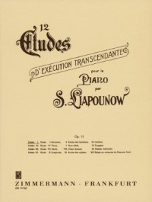 Liapounow 12 Etudes OP 11 Vol 1 Piano