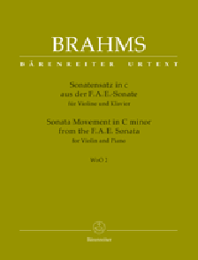 Brahms J. Sonata Movement C Minor Woo 2 Violon