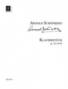 Schoenberg A. Klavierstucke OP 33A Piano