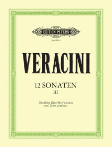 Veracini F.m. 12 Sonates Vol 3 Flute A Bec OU Flute Traversiere OU Violon