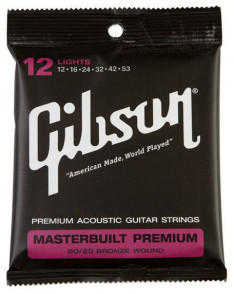 Jeu de Cordes Acoustique Gibson Masterbuilt Premium Bronze SAG-BRS12