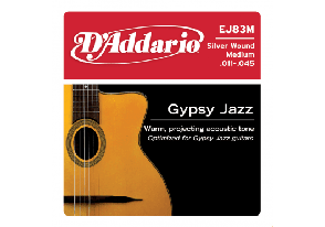 Jeu de Cordes Acoustique D'addario EJM83M Gypsy Jazz 11/45