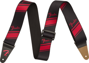 Sangle Fender Nylon Competition Stripe Strap Ruby