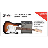 Pack Squier Affinity Series Stratocaster Sss Brown Sunburst