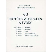 Philiba N. 60 Dictees Musicales A 1 Voix Vol 1