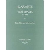 Quantz J.j. Trio Sonata C Minor Flute, Hautbois et B.c.