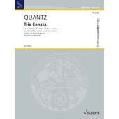 Quantz J.j. Trio Sonate DO Majeur Flute A Bec Alto , Violon OU Hautbois et B.c.