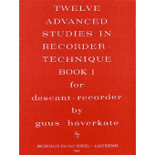 Haverkate Advanced Studies Flute A Bec Vol 1