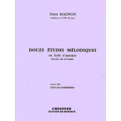Magnon D. 12 Etudes Melodiques Niv. Fin D'etudes Piano