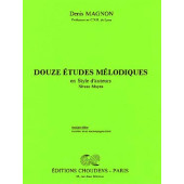 Magnon D. 12 Etudes Melodiques Niveau Moyen Eleve