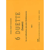 Telemann G.p. 6 Duette Flutes A Bec Alto OU Autres Instruments Melodiques