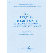 Bourdeaux M.j. 23 Lecons Progressives de Lecture de Notes Vol 4A