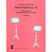 Bodin de Boismortier J. Sechs Duette OP 40 Bassons OU Violoncelles