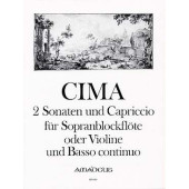 Cima G.p. 2 Sonates et Caprices Flute A Bec OU Violon