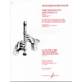 Bach J.s. Trio Sonate N°1 Flute A Bec Alto