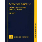 Mendelssohn B. String Quintets OP 18 OP 87 Score