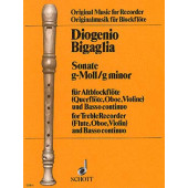 Bigaglia D. Sonate Sol Mineur Flute A Bec