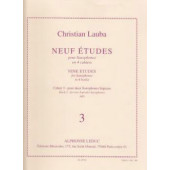 Lauba C. Neuf Etudes Cahier 3 Saxophones Soprano