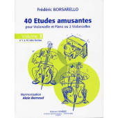 Borsarello F. 40 Etudes Amusantes Vol 1 Violoncelle OU 2 Violoncelles
