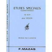 Mazas Etudes Speciales OP 36 Vol 1 Violon