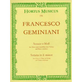 Geminiani F. Sonate MI Mineur Hautbois (violon OU Flute)