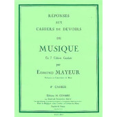 Mayeur E. Reponses Devoirs de Musique Cahier 4