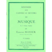 Mayeur E. Reponses Devoirs de Musique Cahier 5