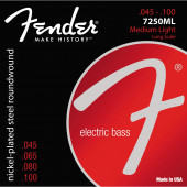 Jeu de Cordes Basse Electrique Fender 7250ML Medium Light Long Scale 045/100