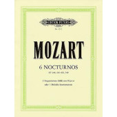 Mozart W.a. 6 Nocturnes 3 Voix Piano
