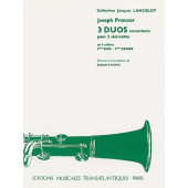 Pranzer J. Trois Duos Concertants Cahier 3 2 Clarinettes