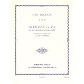 Leclair J.m. Sonate FA Majeur Saxophones