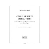 Dupre M. 11 Versets Improvises Orgue