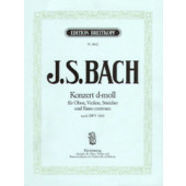 Bach J.s. Concerto RE Mineur Hautbois OU Violon, Piano