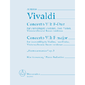 Vivaldi A. Concerto Vii: D Dur 2 Violons Violoncelle Basse Continue