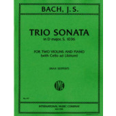 Bach J.s. Trio Sonate RE Mineur 2 Violons et Piano